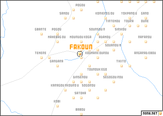 map of Fakoun