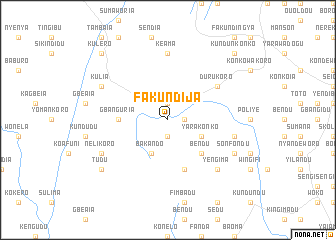 map of Fakundija