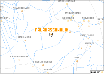 map of Falaḩ as Sawālim