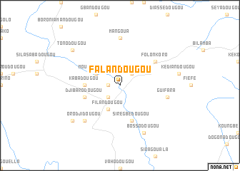 map of Falandougou