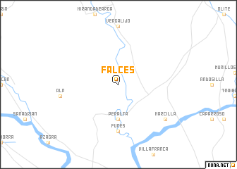 map of Falces