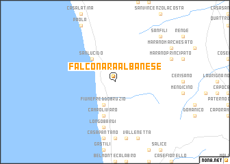 map of Falconara Albanese