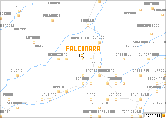 map of Falconara