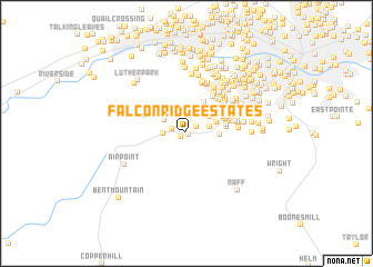 map of Falcon Ridge Estates