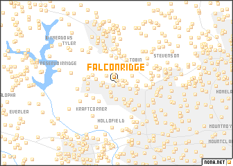 map of Falcon Ridge