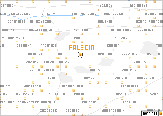 map of Falęcin