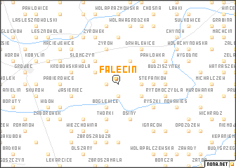 map of Falęcin