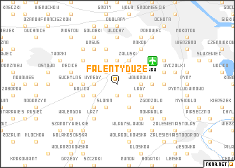 map of Falenty Duże