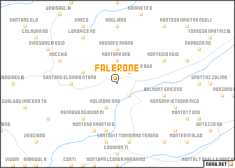 map of Falerone