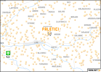 map of Faletići