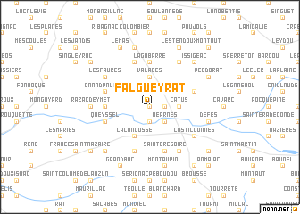 map of Falgueyrat