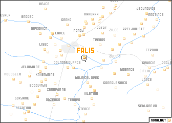 map of Fališ