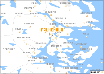 map of Falkemåla