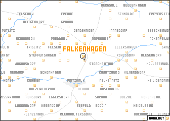 map of Falkenhagen