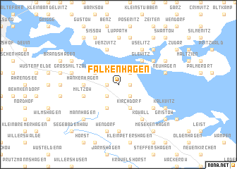 map of Falkenhagen