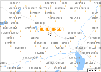 map of Falkenhagen