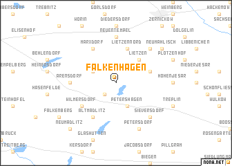 map of Falkenhagen