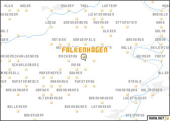 map of Falkenhagen