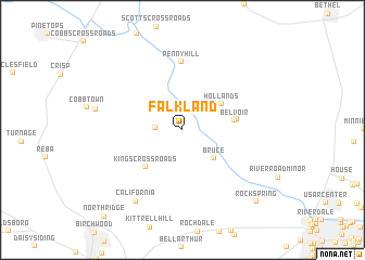 map of Falkland