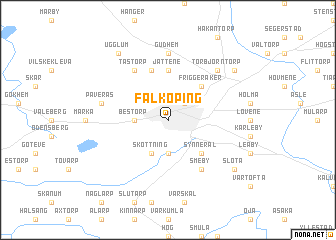 map of Falköping