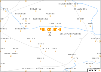 map of Falʼkovichi