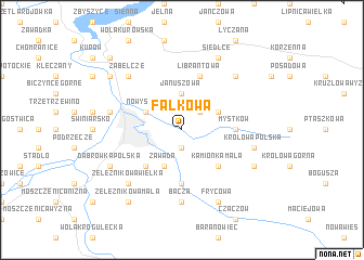 map of Falkowa