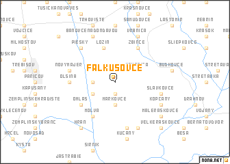 map of Falkušovce