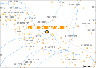 map of Fallāḩābād-e Jow Pā\