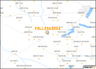 map of Fallesgårde