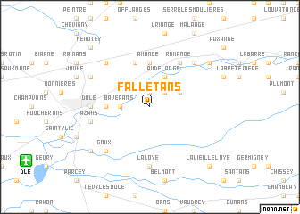 map of Falletans