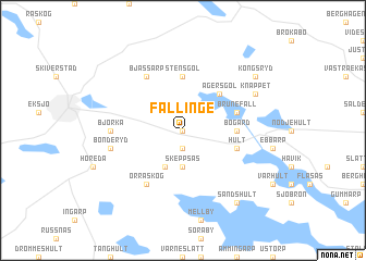 map of Fållinge