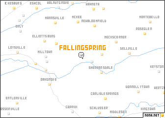 map of Falling Spring