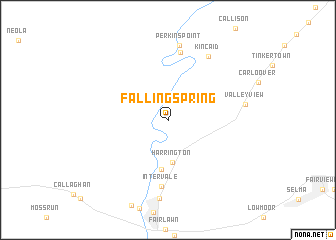 map of Falling Spring