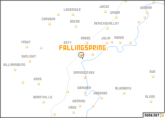 map of Falling Spring