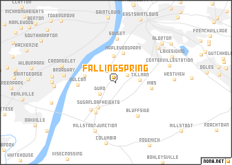 map of Falling Spring