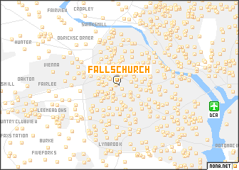 map of Falls Church