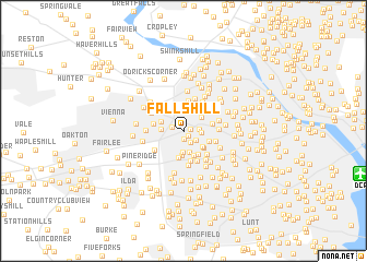 map of Falls Hill