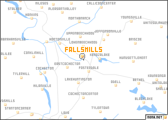 map of Falls Mills