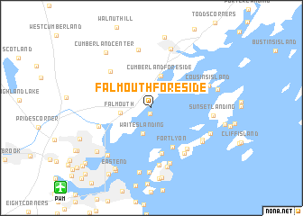 map of Falmouth Foreside