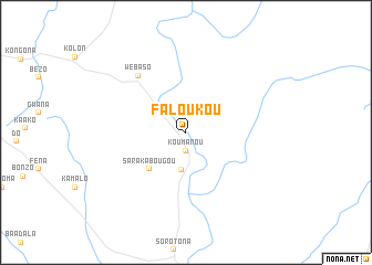map of Faloukou