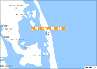 map of False Cape Landing