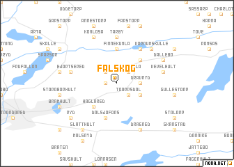 map of Falskog