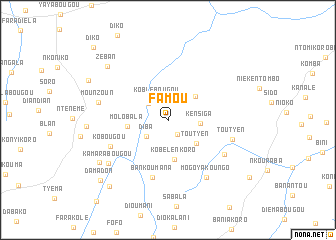 map of Famou