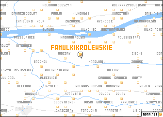 map of Famułki Królewskie