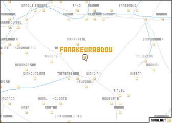 map of Fana Keur Abdou