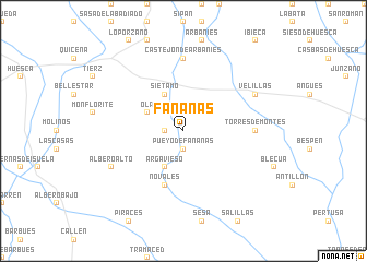 map of Fañanás