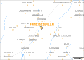 map of Fancisco Villa