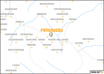 map of Fandougou