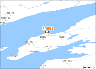 map of Fånes