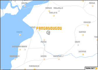 map of Fangadougou